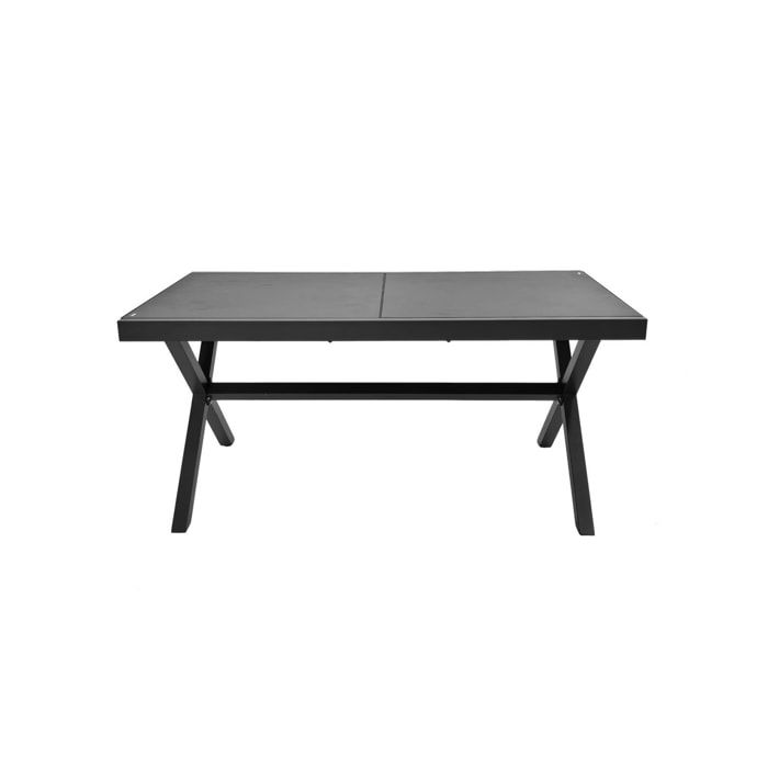 Table de jardin extensible aluminium + 8 assises VENTURA + AMARA