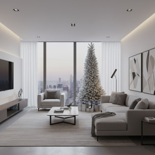 Bushy - Albero di Natale Innevato in PE e PVC Ø104x210H cm, 1140 Punte