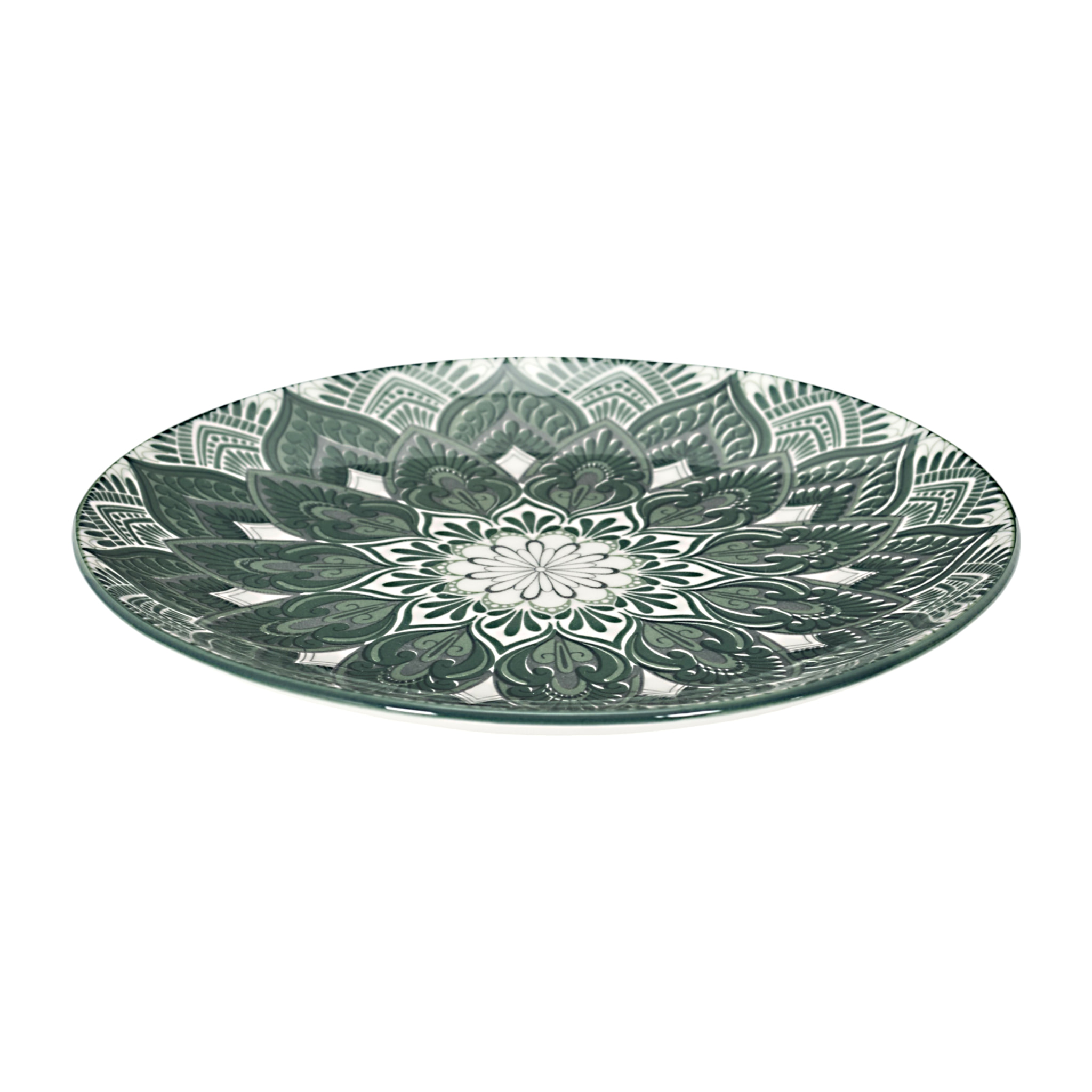 Service Vaisselle 12pcs Mandala Vert