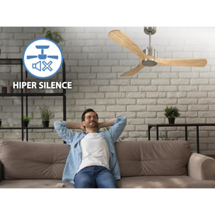 Ventilador de techo Reversible Termostato Wifi Motor DC Techos Inclinados Mando a Distancia Hypersilence Memoria ParosD132C0364993 PURLINE