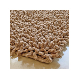 Tapis de salle de bain rectangulaire 40 x 60 cm en coton chenille - SHAGGY