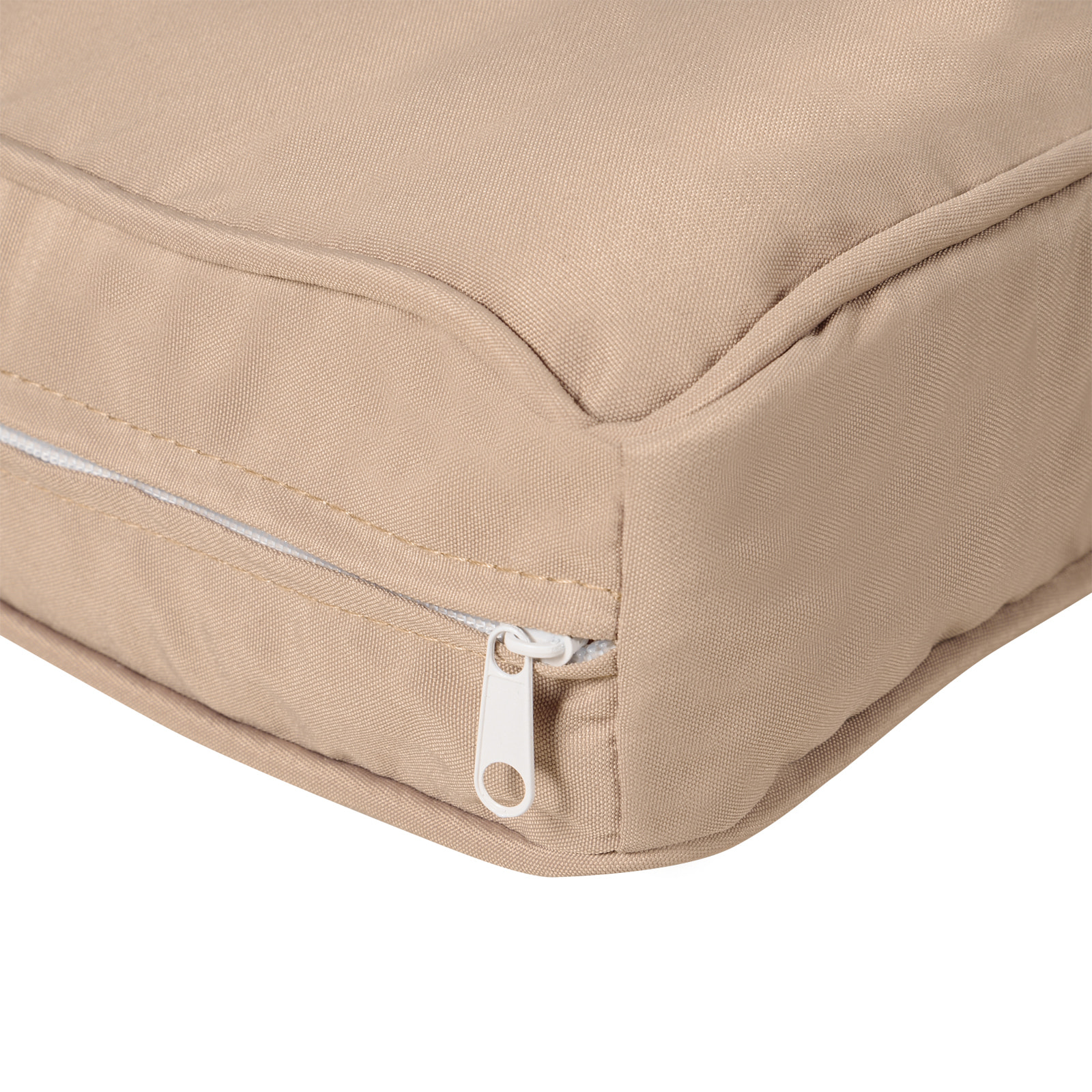Lot de 14 housses de rechange coussins salon de jardin - 6 housses coussin d'assise, 8 housses coussin dossier - housses zippées polyester déperlant marron