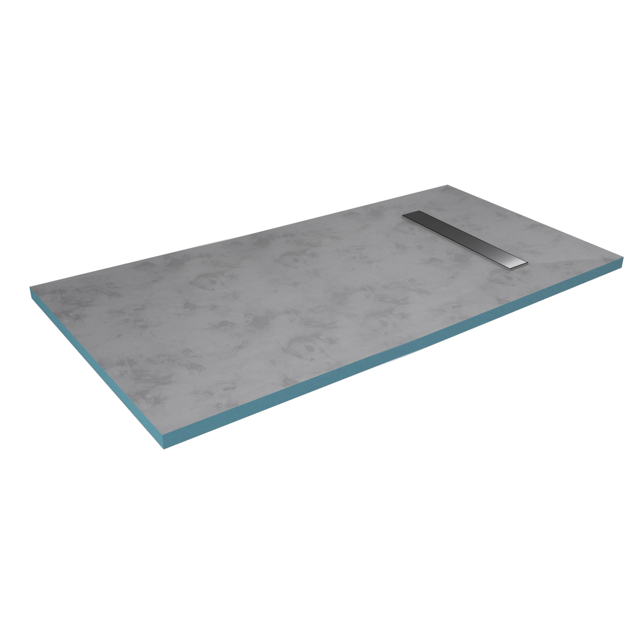 RECEVEUR DE DOUCHE A CARRELER 90x160CM RECOUPABLE SUR MESURE AVEC BONDE CANIVEAU RAINY LINEAR 160