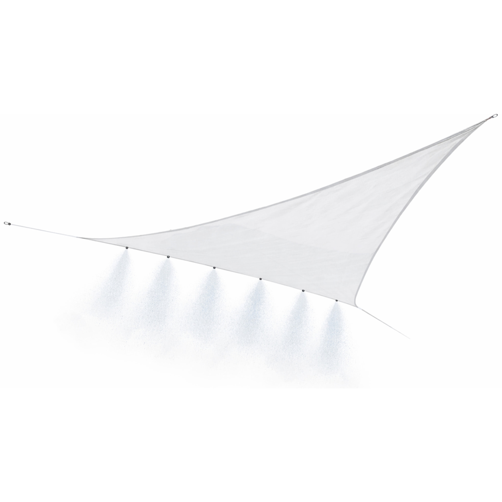 Voile d’ombrage triangulaire avec brumisateur intégré - Blanc