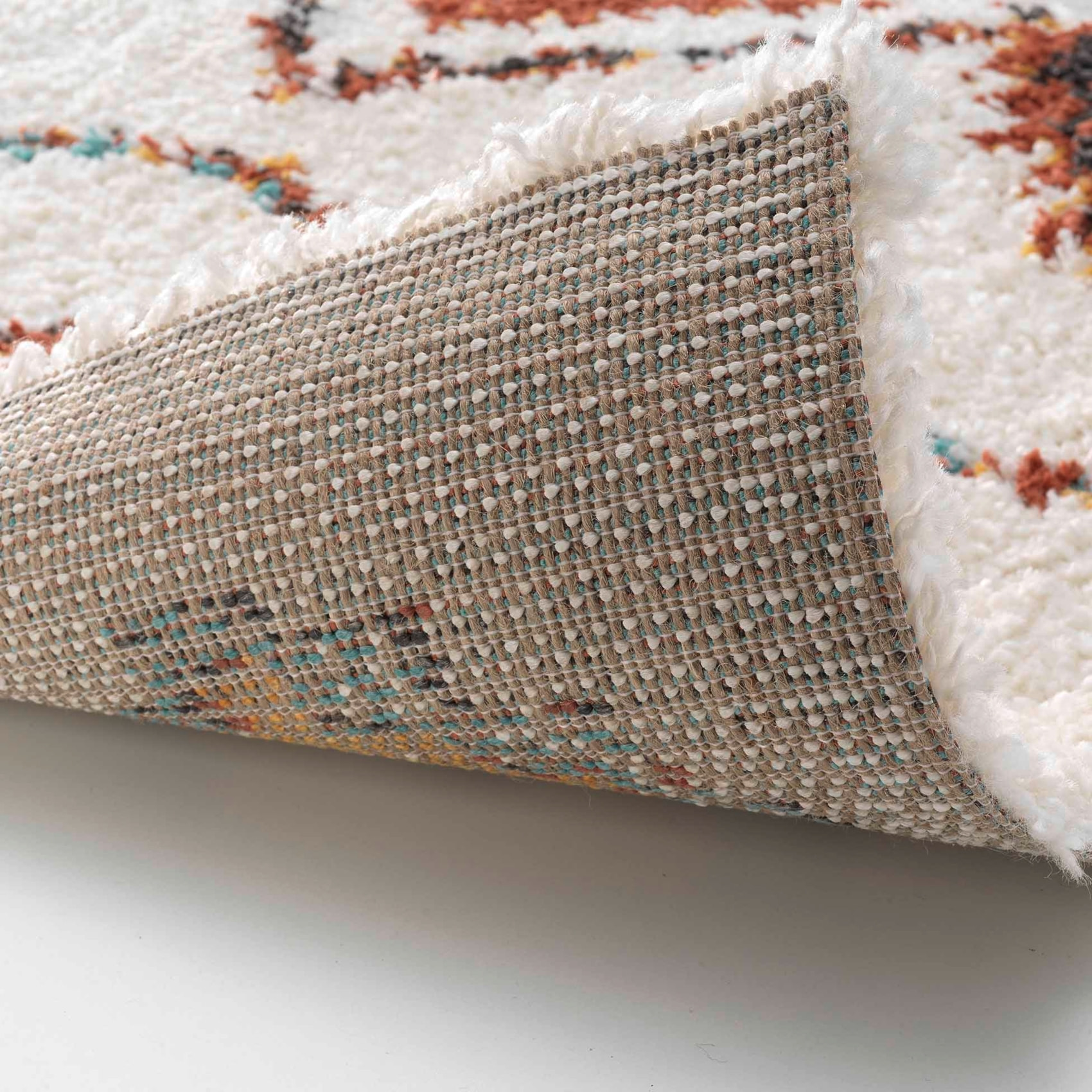 Tapis berbère à motifs géométriques - Naturel