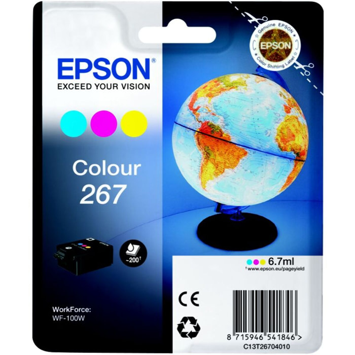 Cartouche d'encre EPSON Originale 26 3 Couleurs (CMY) Série Ours Polaire - C13T26164010