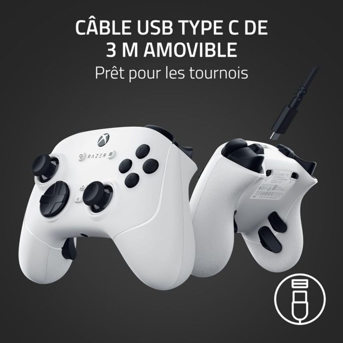 Manette RAZER Wolverine V3 Tournament Edition Blanc