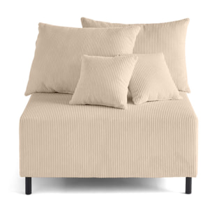 Edinburg - module d'assise - en velours côtelé - Beige