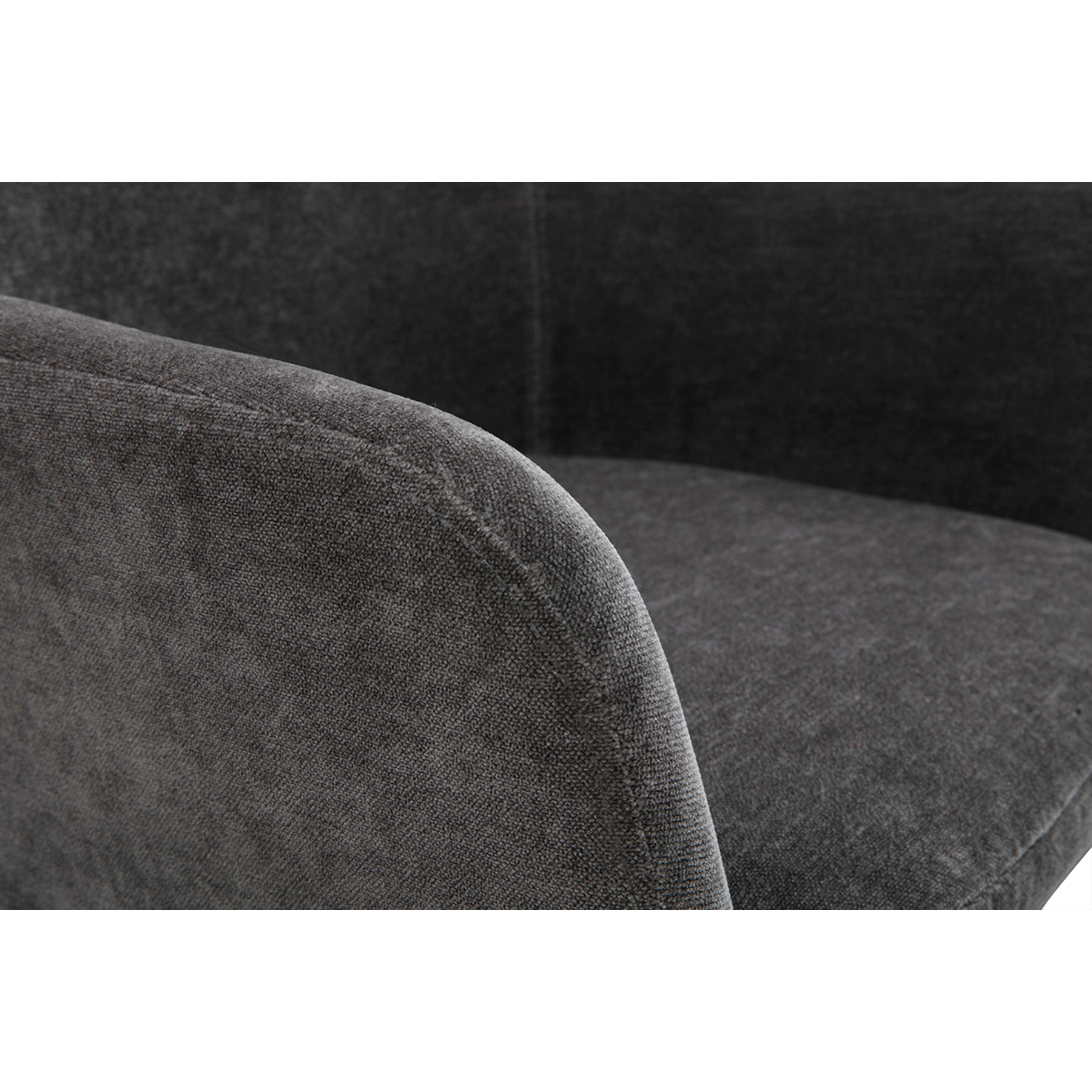 Tabourets de bar réglables tissu effet velours gris foncé et métal (lot de 2) AMIKA