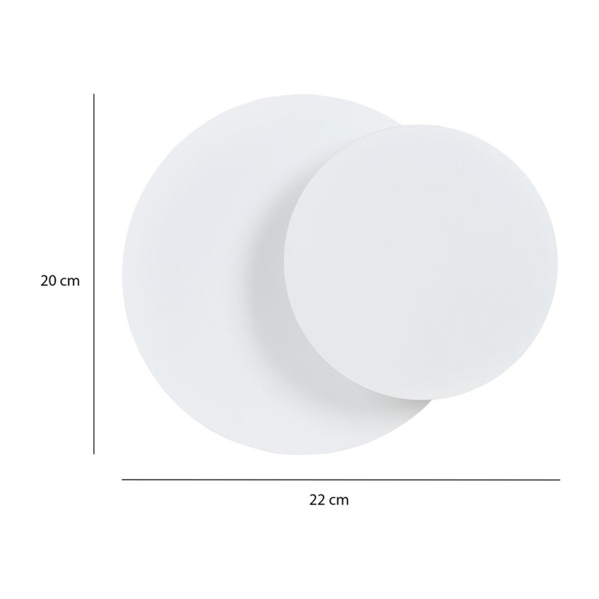 Lampada da parete Circle in acciaio bianco opaco e legno