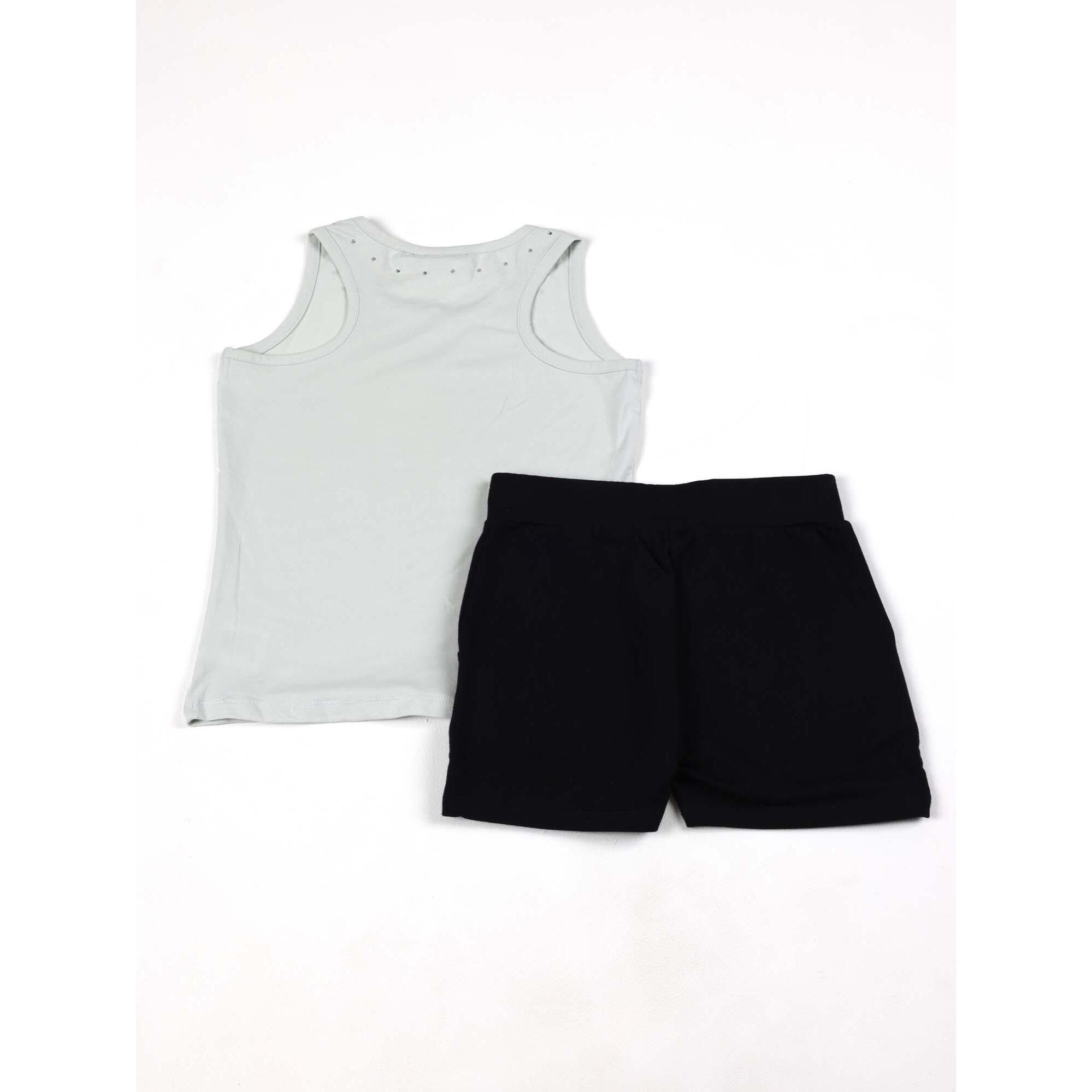 Conjunto completo para niña con camiseta de tirantes Leone Be Glam y pantalón corto