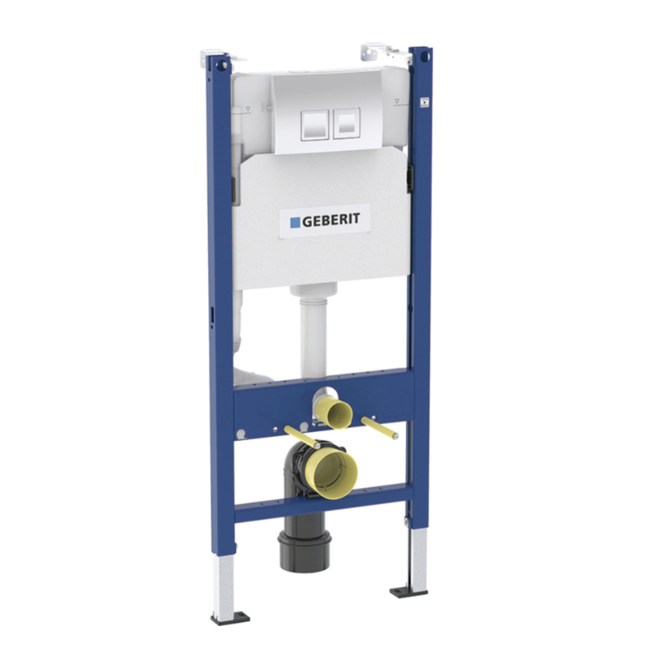 Bâti-support DUOFIXBasic pour toilettes suspendues, avec Plaque de déclenchement Delta chrome (458.141.21.1)