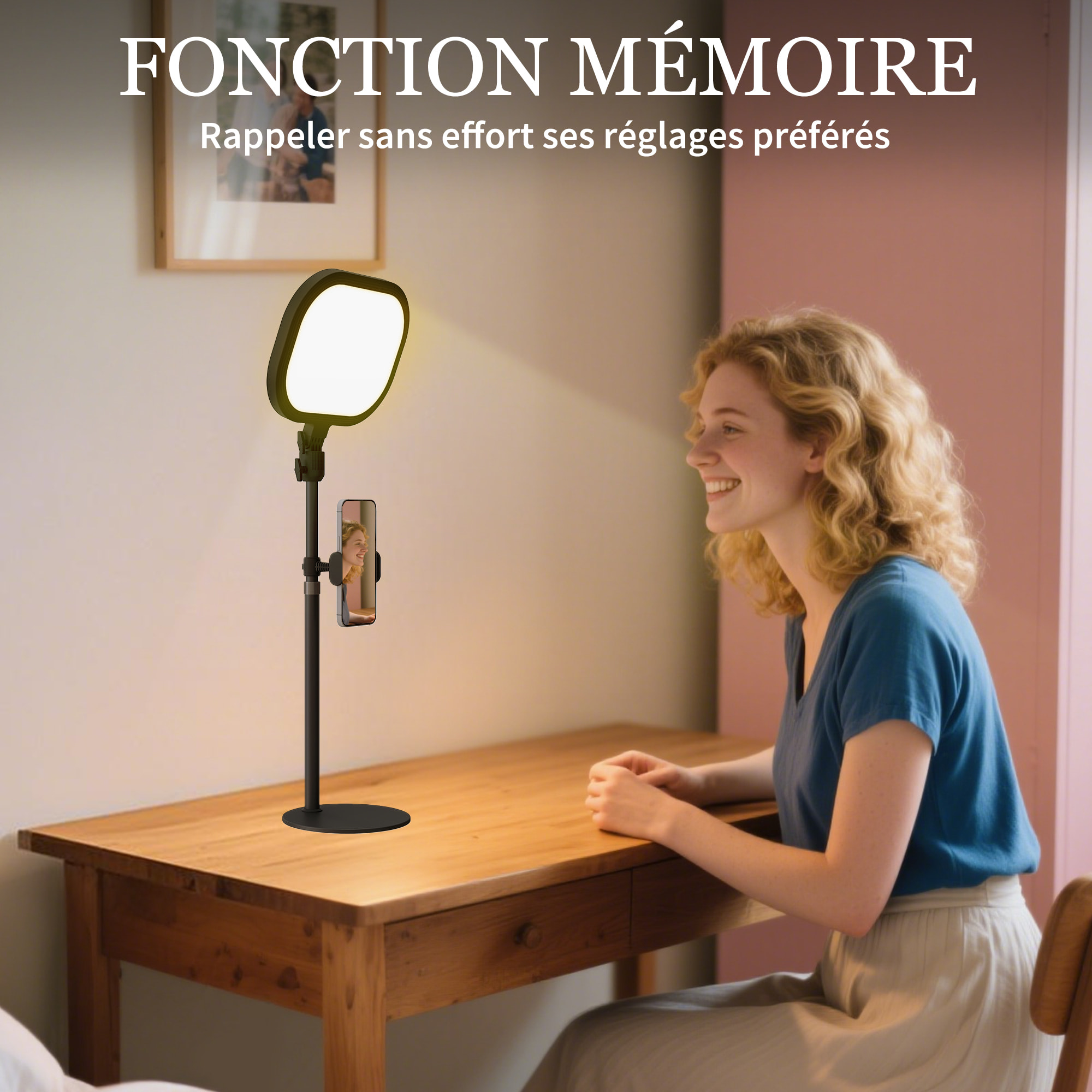 Lampe de bureau LED lampe de table dimmable 5 modes de couleur réglable port USB timer support téléphone noir