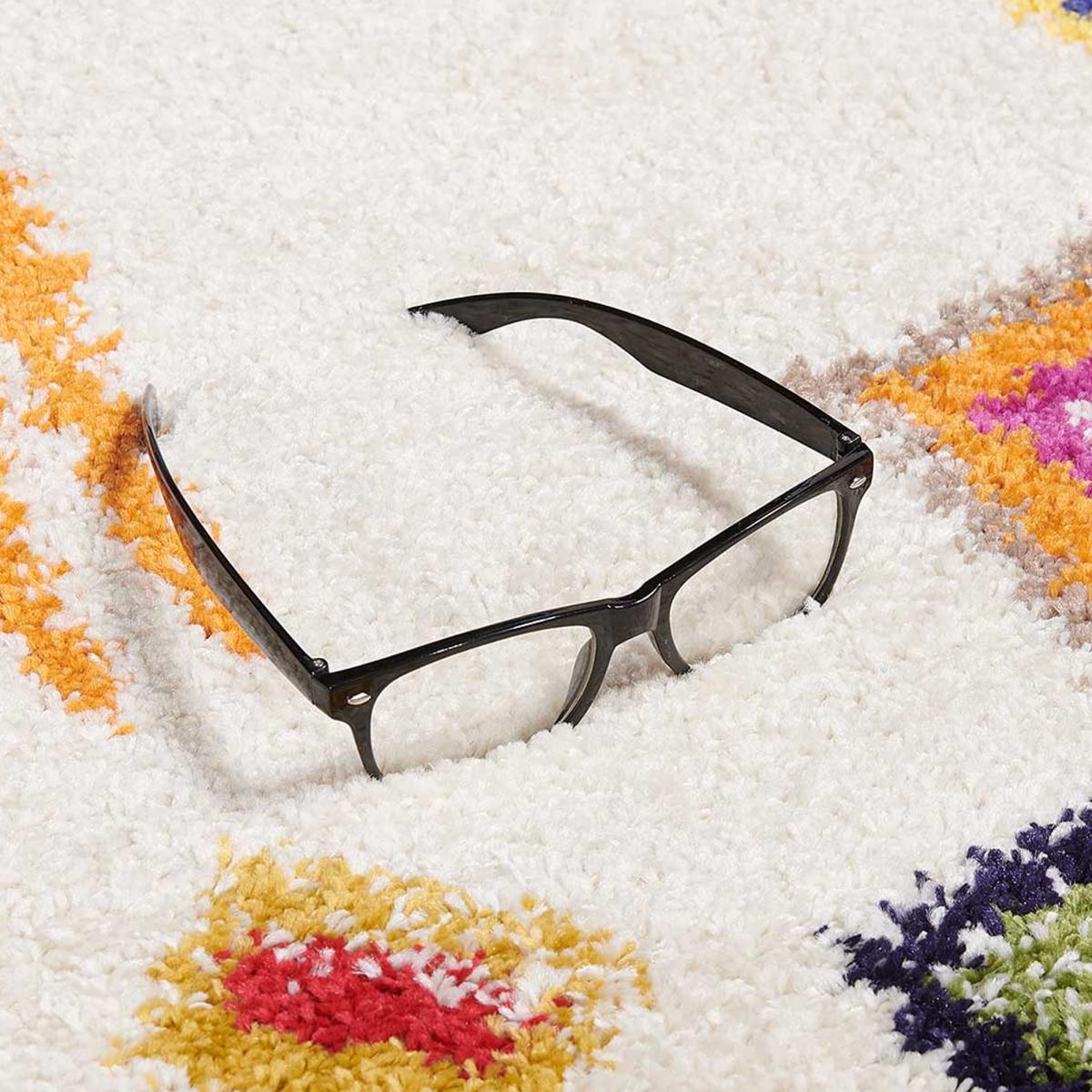 Tapis Mevo crème et multicolore motif traditionnel berbère