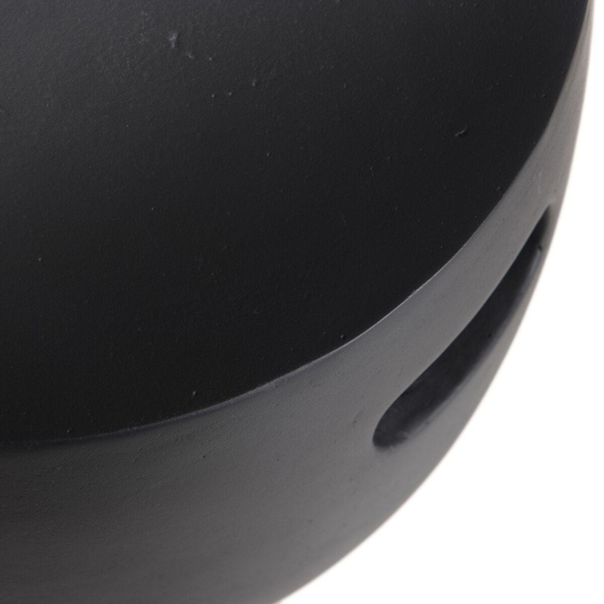 HECTOR - Table d'appoint de jardin ronde béton 43x43 cm noir