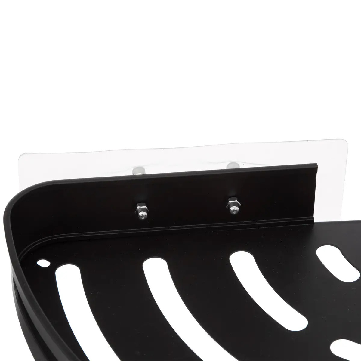 Étagère de douche d'angle stick adhésif noir "Blackalu"
