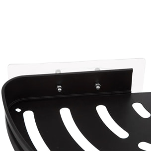 Étagère de douche d'angle stick adhésif noir "Blackalu"