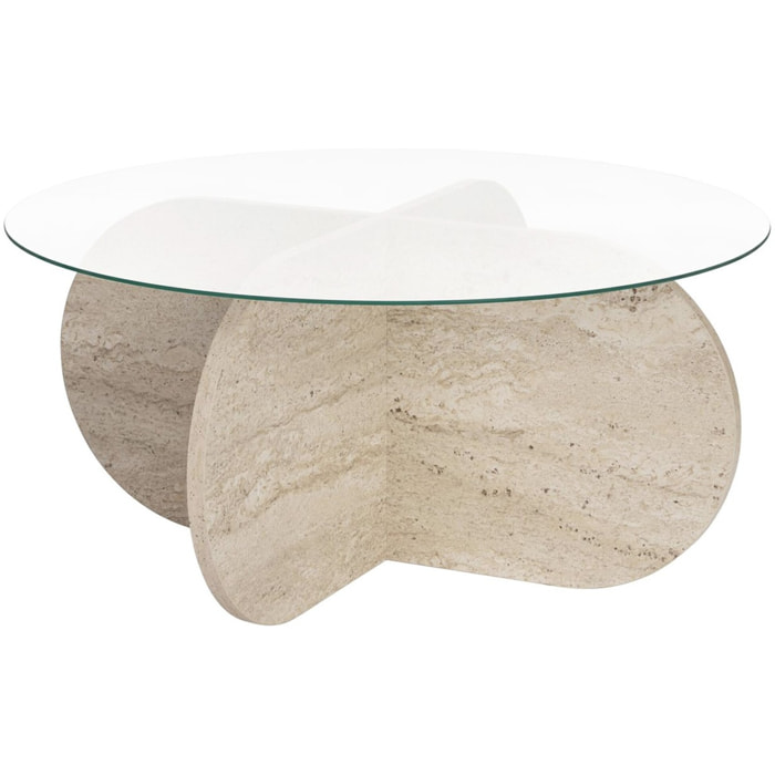 Table basse ronde en verre - EOLIA