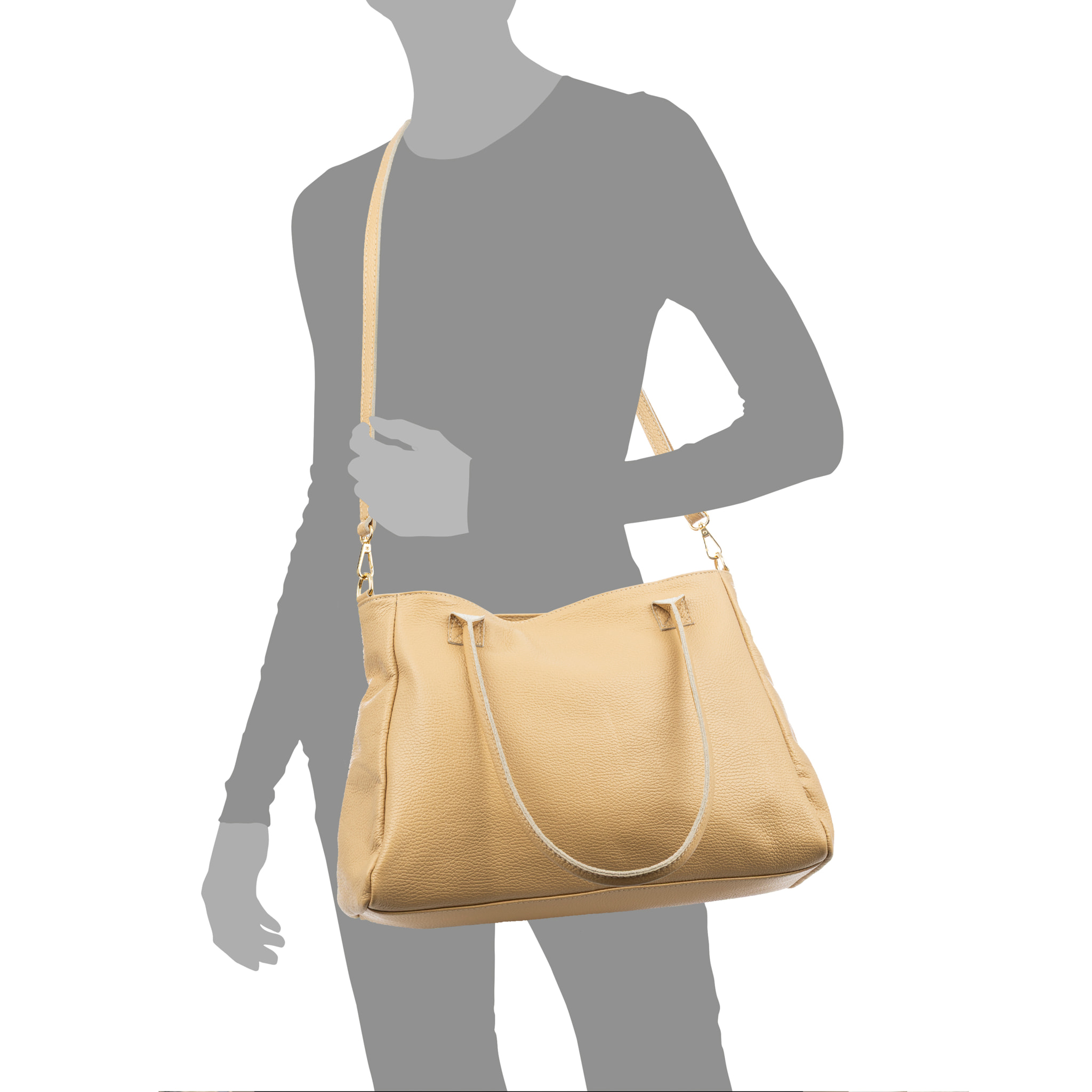 Bellini Bolso de hombro Mujer. Piel auténtica Dollaro
