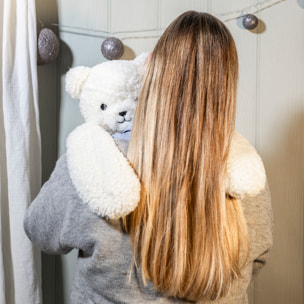 Peluche - JEUX 2 MOMES - Ours Calin Lestée - Blanc