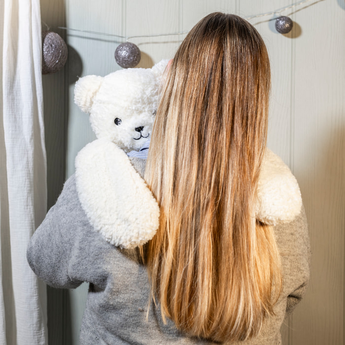 Peluche - JEUX 2 MOMES - Ours Calin Lestée - Blanc