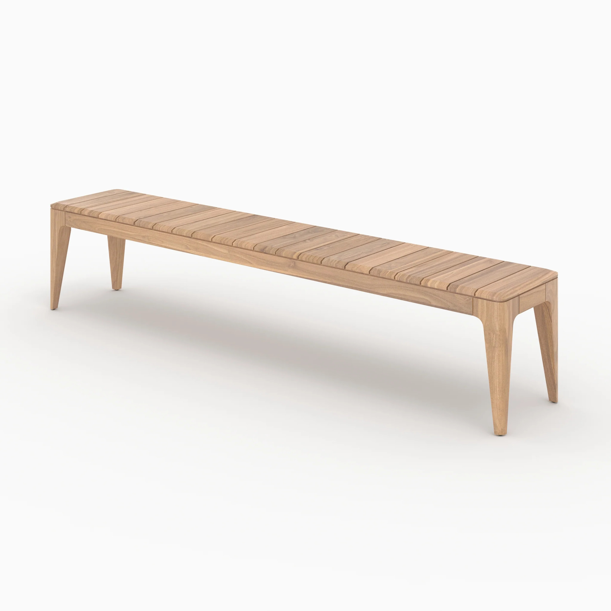 Banc de jardin en bois de teck recyclé 5 personnes - Nonza