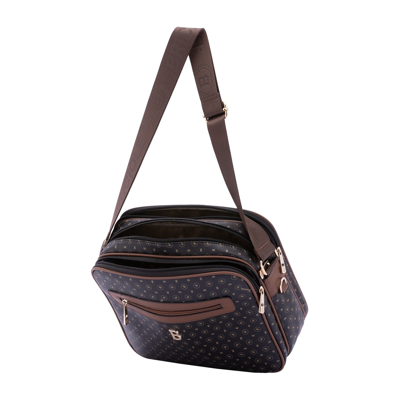 Borsa a tracolla da donna - Modello Iduna - Ecopelle e poliestere - 24.0 x 29.0 x 11.0 cm