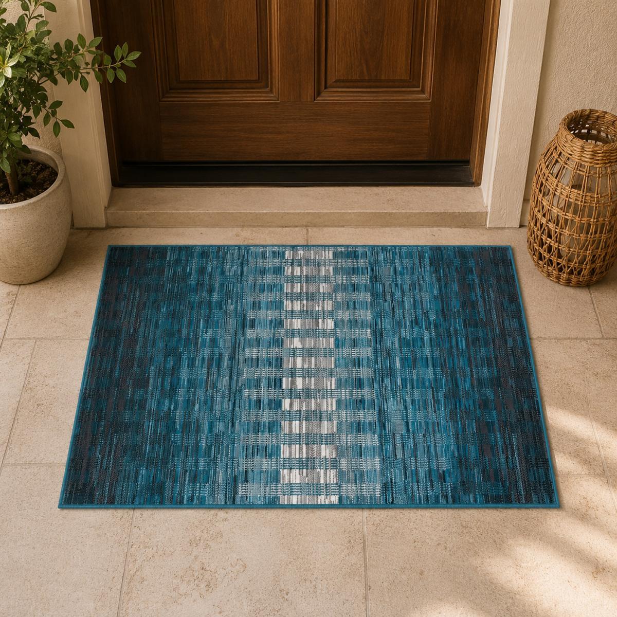 Tapis salon et chambre tissé motif géométrique LAJO