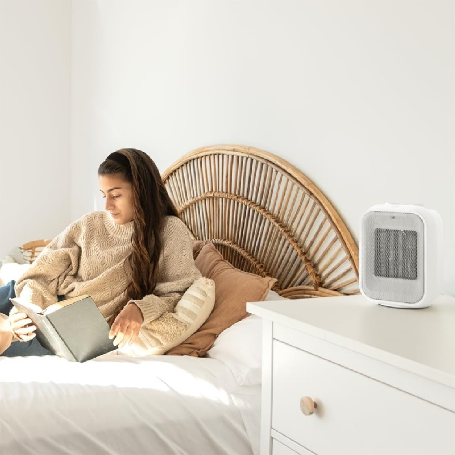 Cecotec Calefactor cerámico de sobremesa ReadyWarm 1500 Max Ceramic White