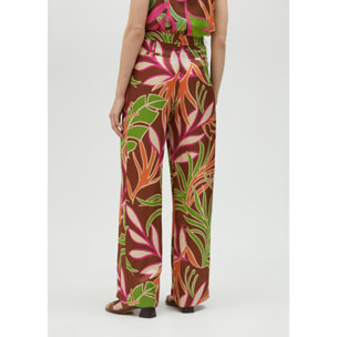 Pantaloni morbidi con stampa floreale