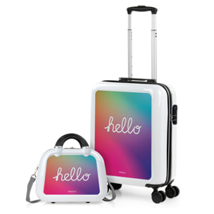 Juego De Maletas Pc Itaca Base Blanco Blanco Hello