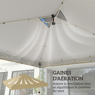 Toile de rechange tonnelle barnum 3x3m polyester imperméable UV50+ acre