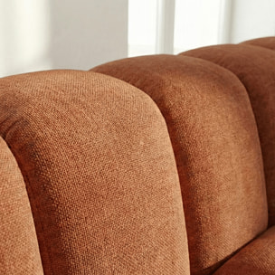 Canapé droit 3 places en tissu chenille - NUVOLA