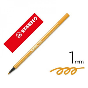 Rotulador stabilo acuarelable pen 68 naranja 1 mm (Pack de 10 uds.)
