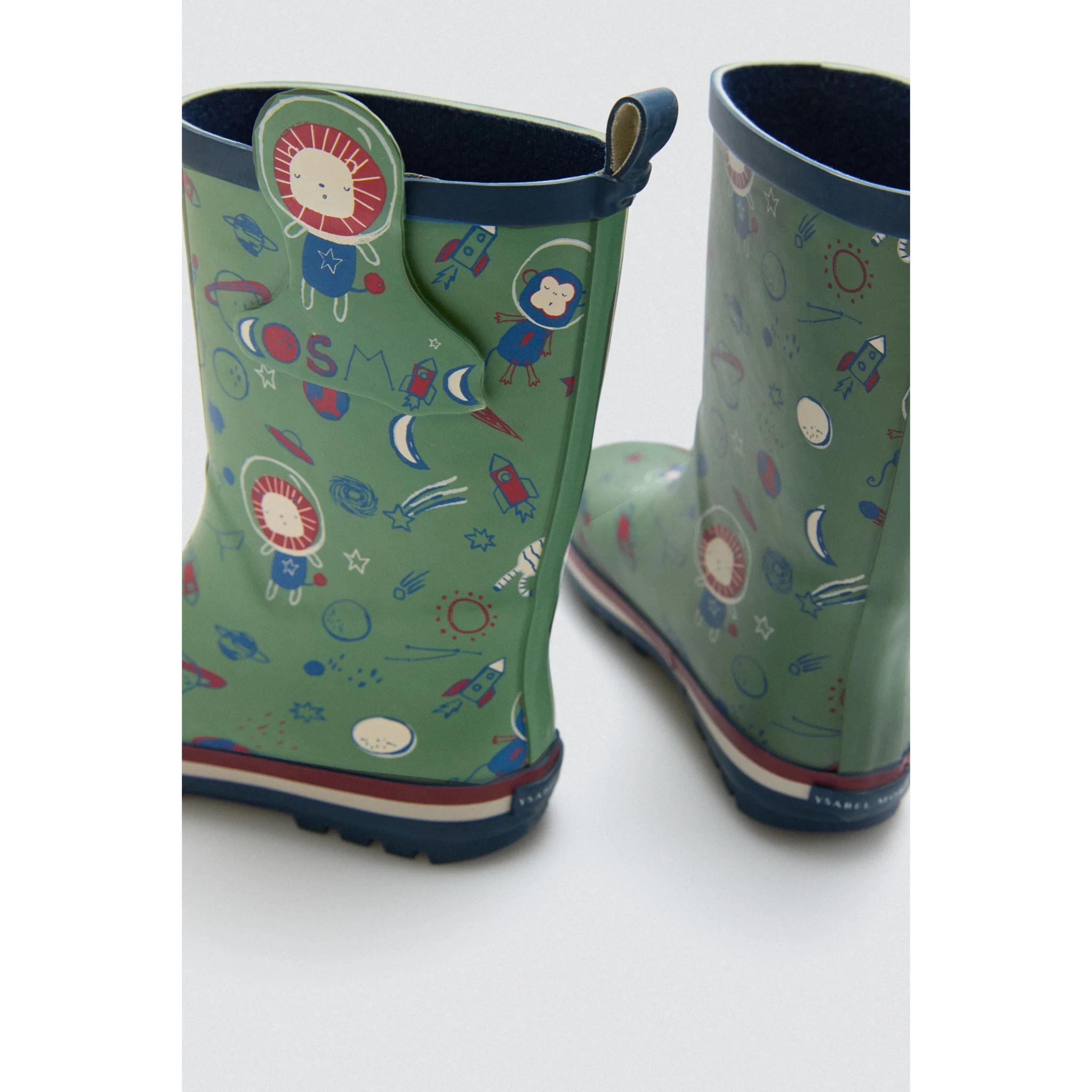 Stivali da pioggia per bambini con stampa spaziale