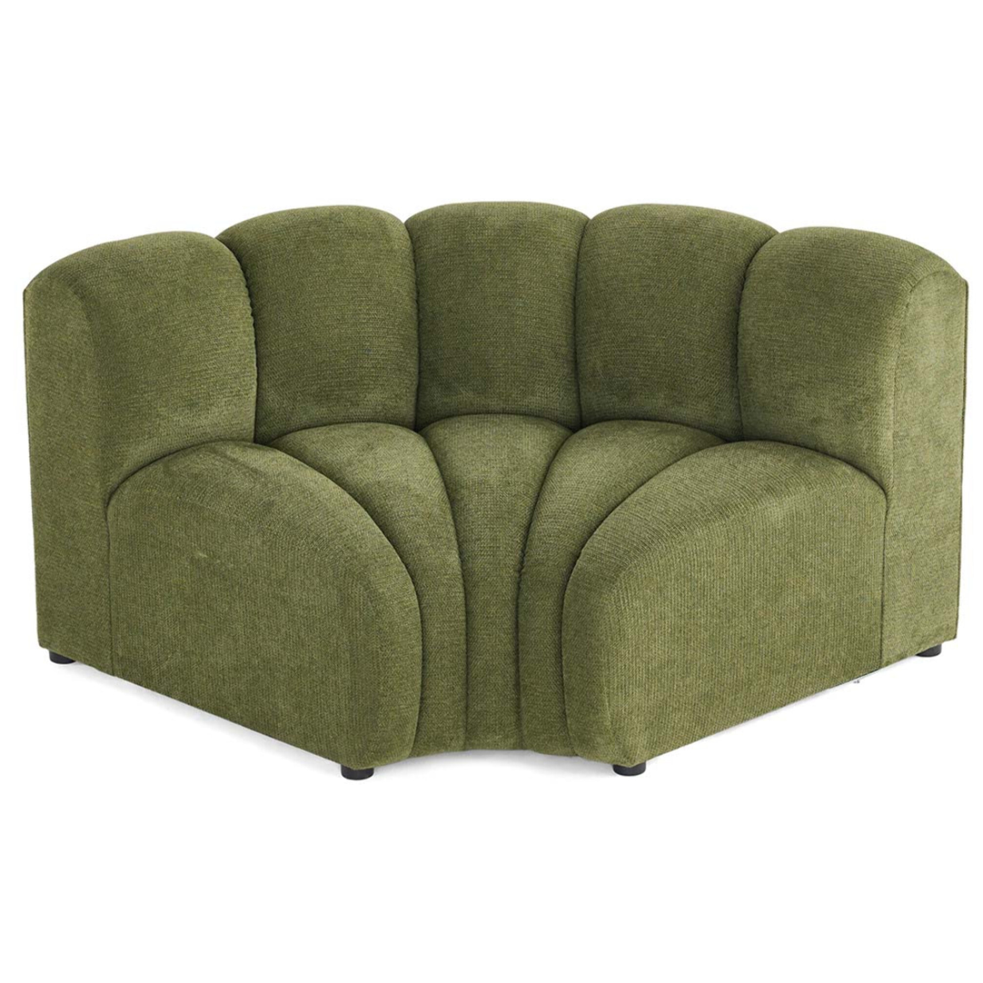 Debbie - module d'angle réversible en tissu texturé - Vert