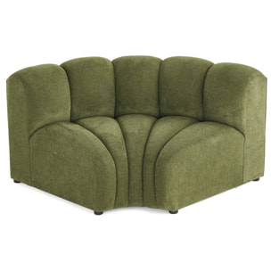 Debbie - module d'angle réversible en tissu texturé - Vert