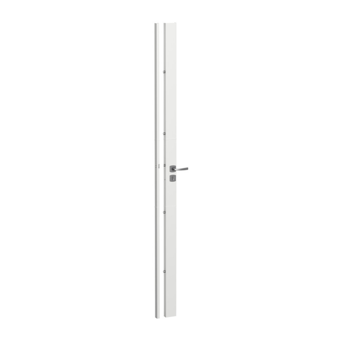 Serrure PROTECTIVE 41 HDI+ 4 points GA 65x35 Vis 70 ASSA ABLOY 4 Clés - Blanc Muze Chromé velours - Droite - 28467000