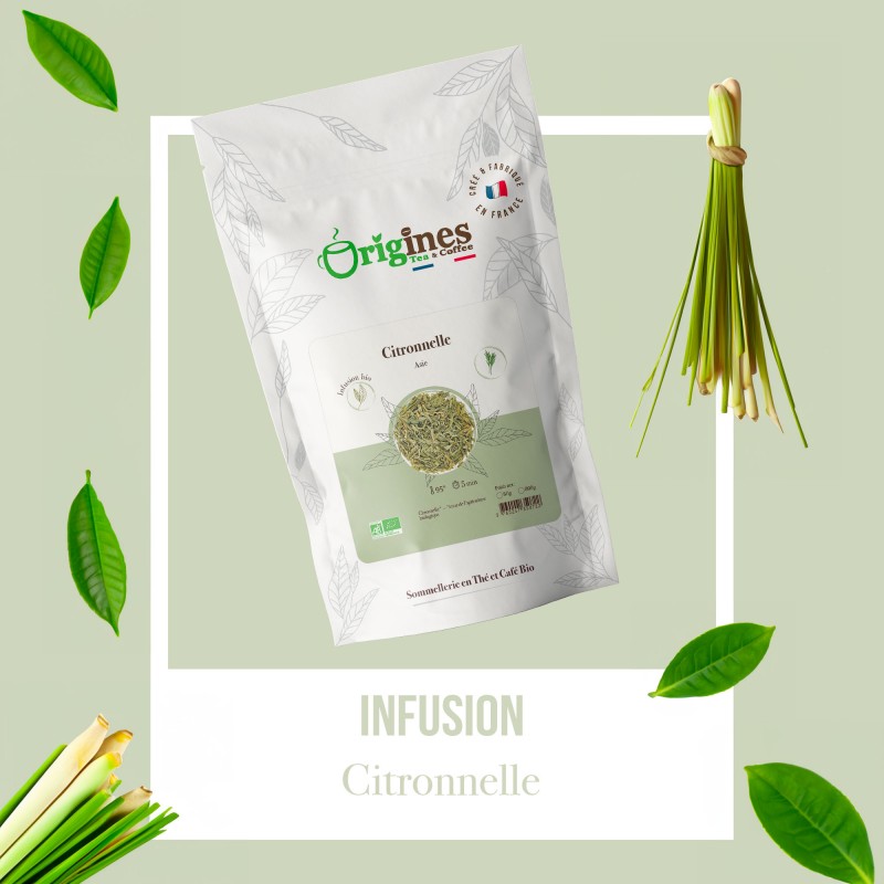 Citronnelle - Infusion Bio plante naturelle - Sachet 80g