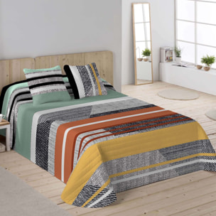 Naturals - Colcha Bouti Estampada - 2/3 Piezas - 100% Poliéster - Microfibra - 70 gr/m² - Denim