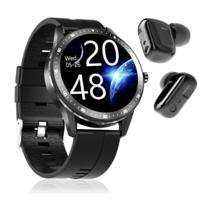 Smartwatch X6 con auriculares Bluetooth 5.0 TWS integrados, monitor de tensión y oxígeno en sangre.