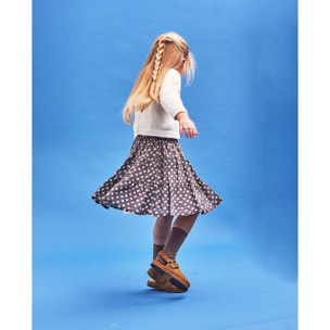 FALDA MIDI FLOR GRIS MARENGO