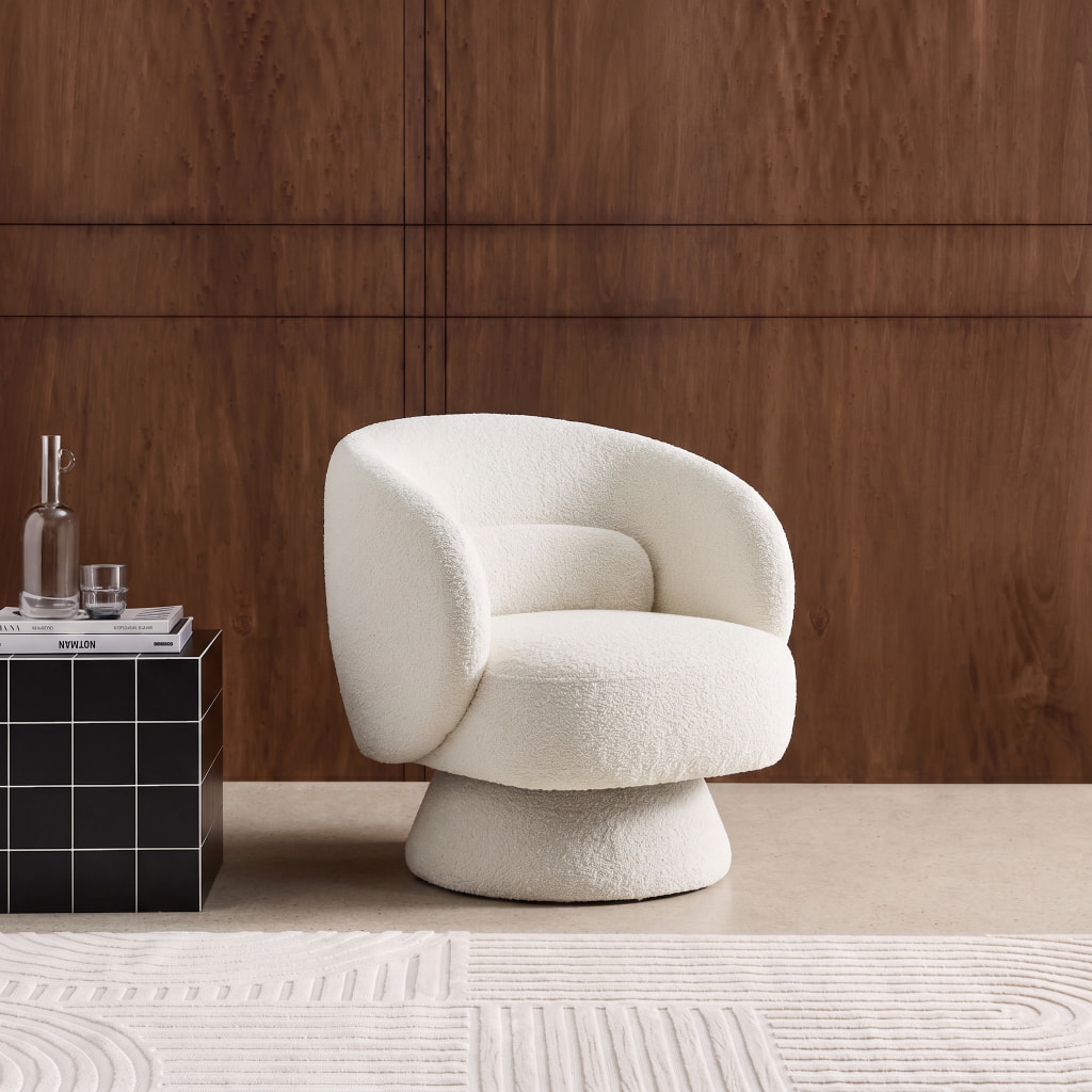 Fauteuil pivotant 360° tissu ELIAS