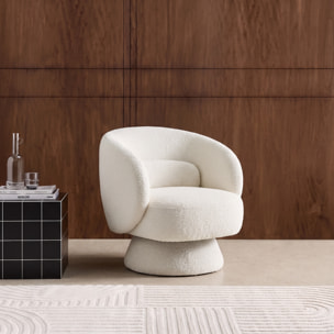 Fauteuil pivotant 360° tissu ELIAS