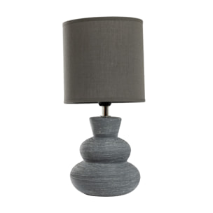 Lampada Da Tavolo Comodino Ricaricabile Accensione On/Off Modello Paro Grigio