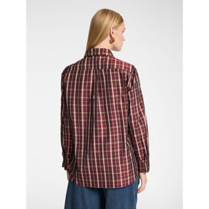 Elena Mirò - Camicia in taffetas check - Bordeaux