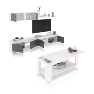 Pack salón con mesa de centro Arlet Plus Blanco Artik (Blanco Mate) - Óxido