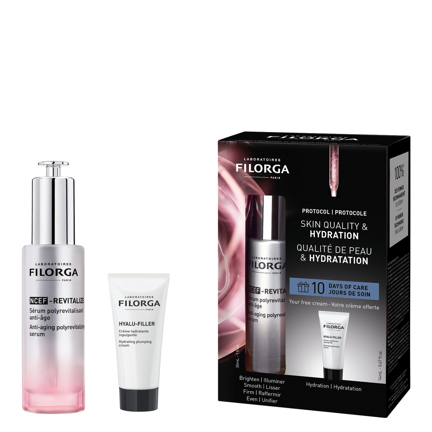 Ncef-Revitalize - Coffret Sérum NCEF-Revitalize 30ml + Mini-Crème Hyalu-Filler 14ml