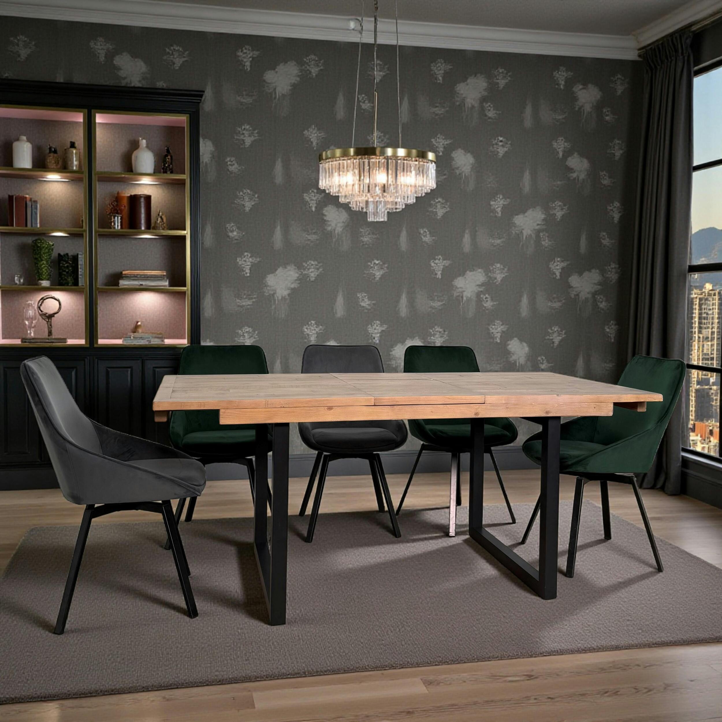 Table extensible 140/180 bois recyclé AUCKLAND