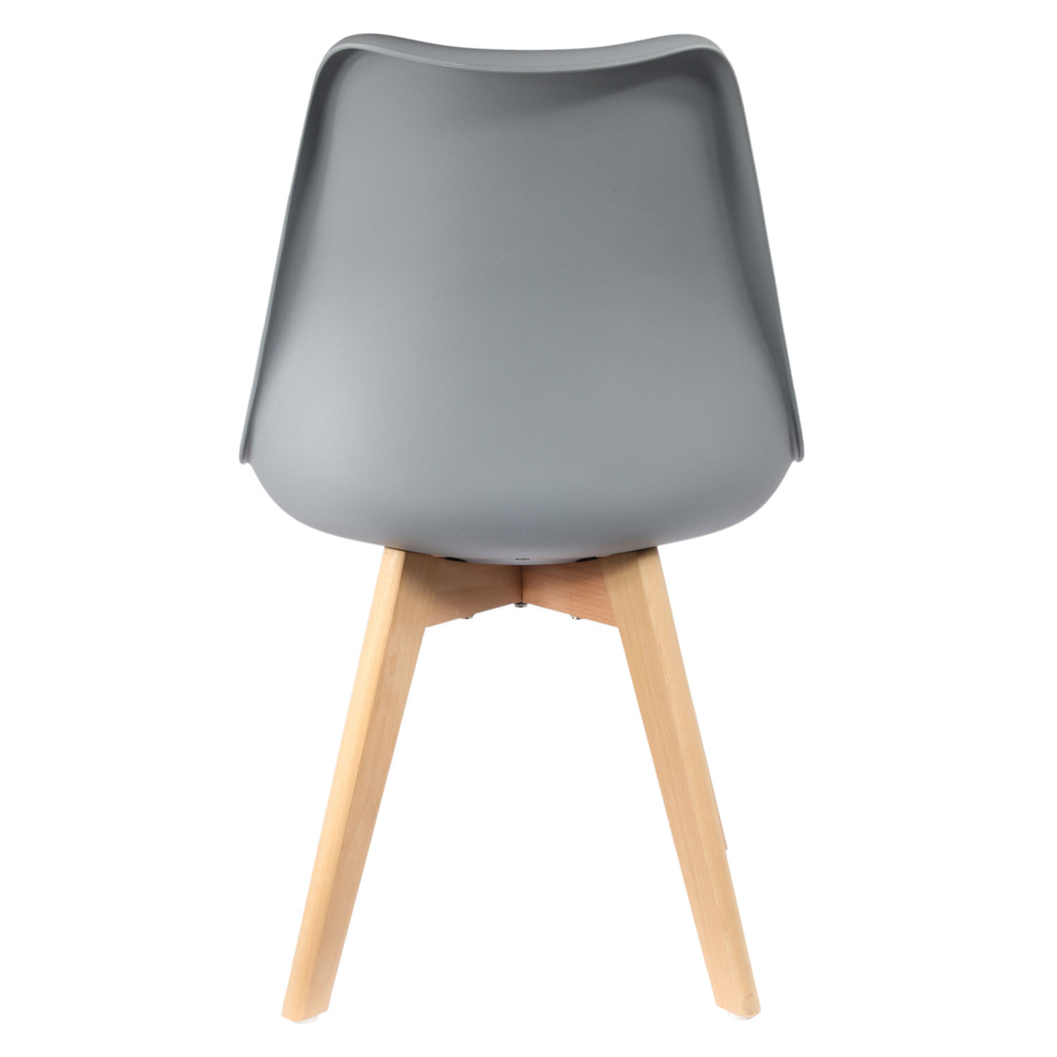 Chaise Scandinave Coque Rembourree Gris - Lot de 4